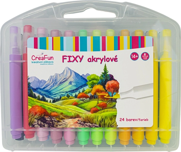 Pennarelli acrilici CreaFun – set da 24 colori