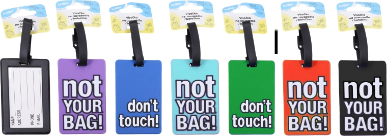 etichetta per bagagli 10,3 × 6,5 cm – mix di colori