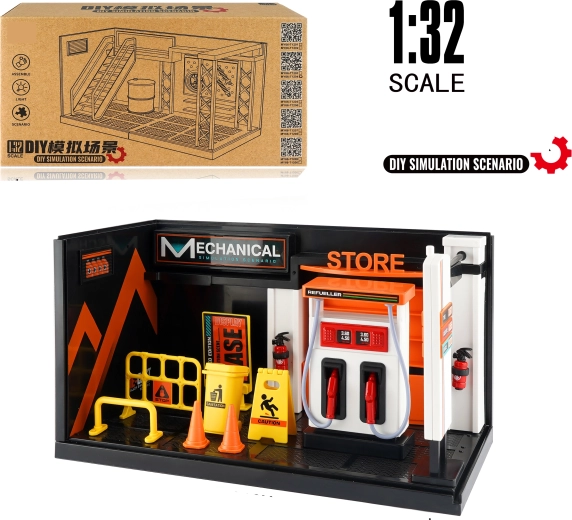 Modello di pompa di benzina 1:32 – in metallo