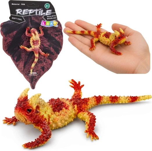 Realistica figurina in gomma di drago cornuto 14 cm