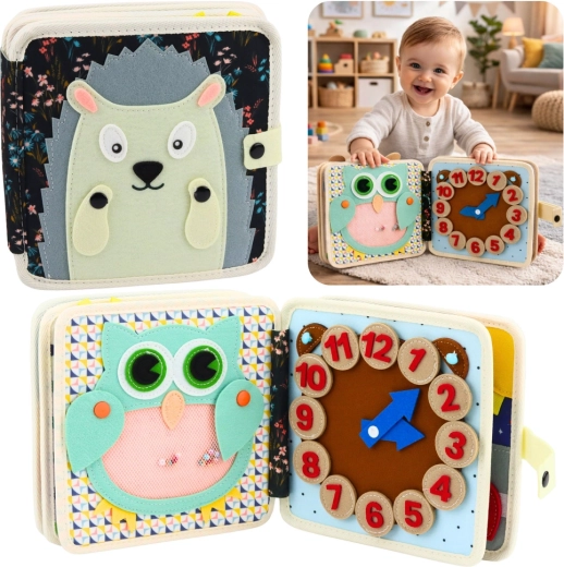 Libro sensoriale in feltro Riccio – quiet book per i più piccoli