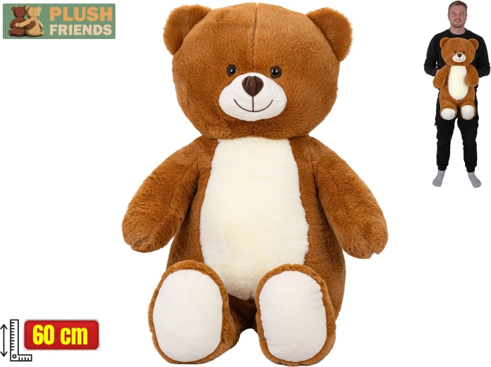 Orso di peluche seduto 60 cm Plush Friends