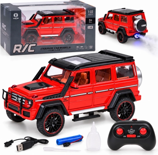 Auto radiocomandata Brabus G800 con carrozzeria in metallo, luci LED ed effetto fumo