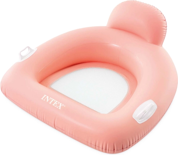 Intex Pillow Float Lounges – lettino gonfiabile da acqua rosa con cuscino