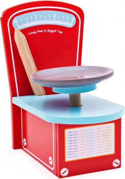 Bilancia da cucina in legno Bigjigs Toys per bambini
