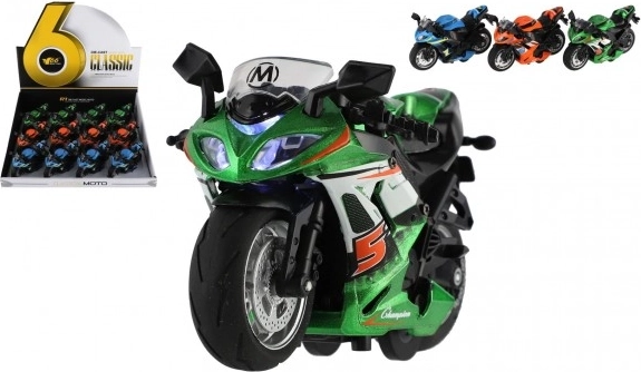 Moto da corsa con retrocarica con luci e suoni