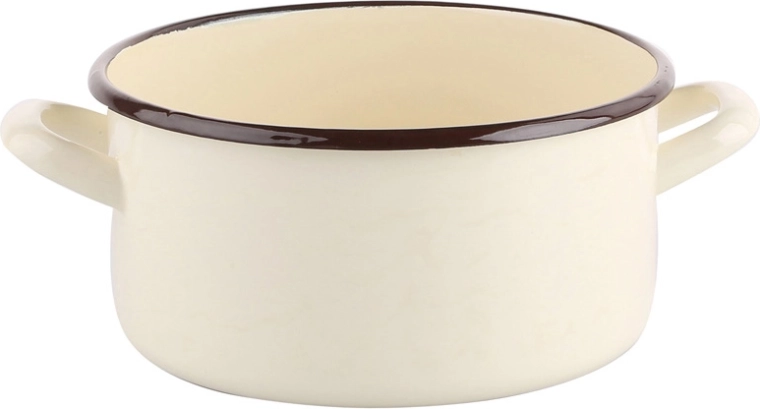Casseruola smaltata Silesia 2,1 l, 18 cm, color crema