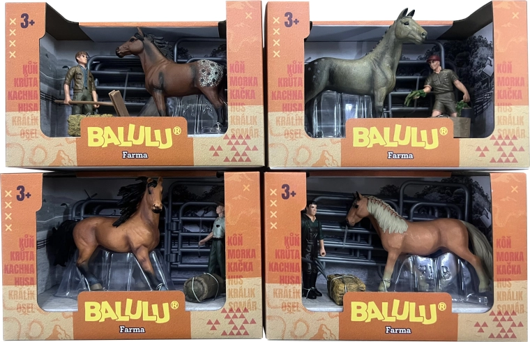 Set da gioco BALULU con cavallo, addetto alla cura e accessori - 1 pezzo