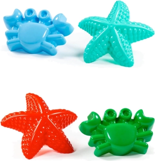 Stampini di plastica per sabbia – forme marine, 2 pz