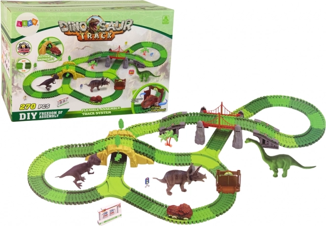 Pista per dinosauri 270 pezzi con accessori