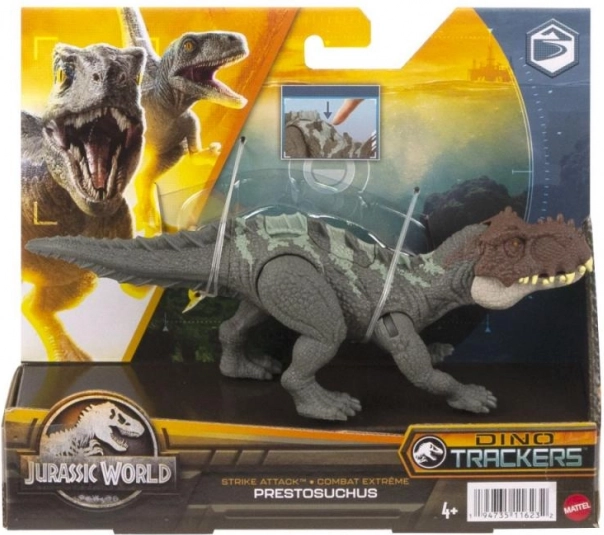Action figure di dinosauro con meccanismo d'attacco JURASSIC WORLD DINO TRACKERS