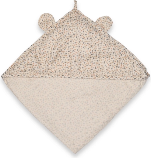 Nuuuroo Danila asciugamano in mussola per bambini con cappuccio Mix Leaf