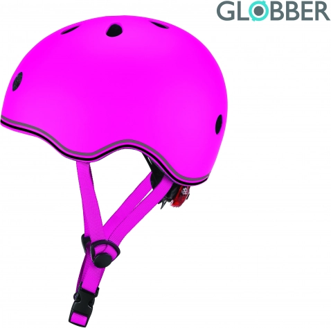 Casco per bambini Globber Go Up Lights Neon Pink