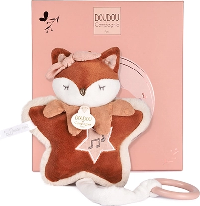 Set regalo Doudou: volpe di peluche Mina con carillon 16 cm