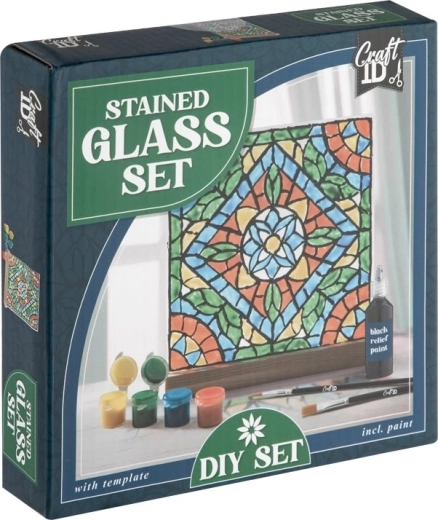 CRAFT ID Vetrata – decorazione in vetro con supporto in legno