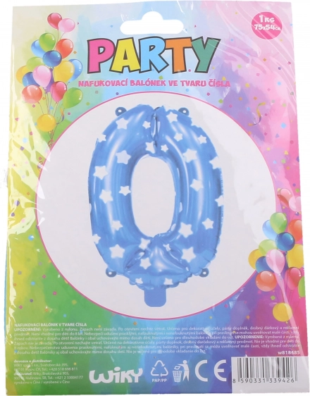 Palloncino in foil numero 0 – Blu