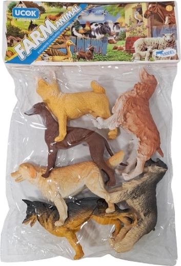 Cani in sacchetto – set di figure realistiche di cani