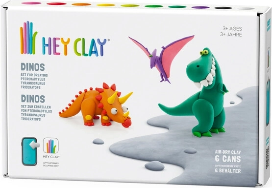 Hey Clay dinos set – 6 barattoli