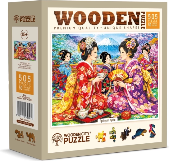 WOODEN CITY puzzle in legno Primavera a Kyoto, 505 pezzi