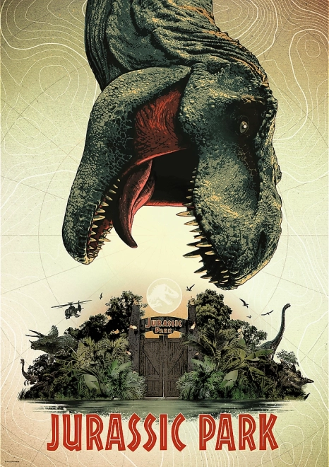 TREFL Puzzle Premium Plus Jurassic Park: Poster cinematografico 1000 pezzi