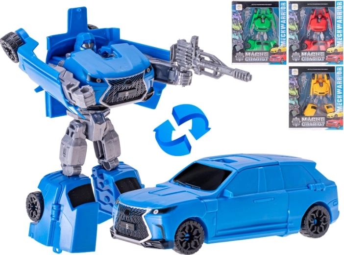 Auto robot trasformabile 14,5 cm con arma