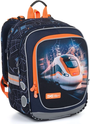 Zaino scolastico leggero Topgal ENDY con motivo treno