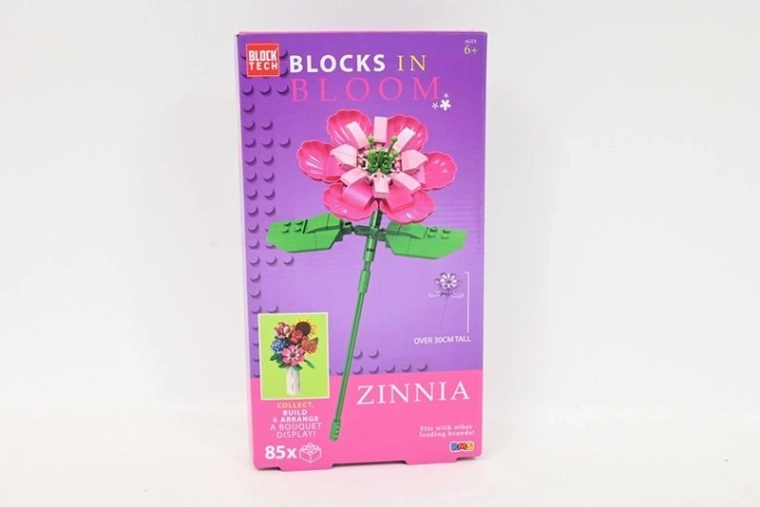 Kit di costruzione: fiore di zinnia in piena fioritura