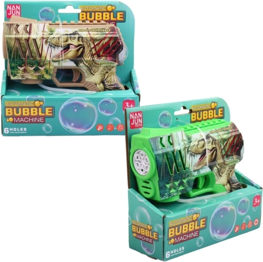 Pistola per bolle di sapone a forma di dinosauro a batteria 16 cm