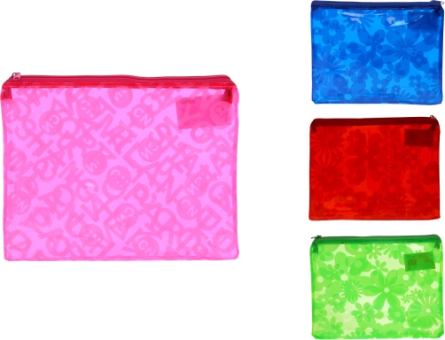 cartella portadocumenti con cerniera con motivo floreale 16 × 20,5 cm