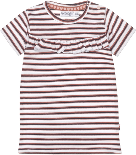 Abitino estivo da bambina a maniche corte bianco DIRKJE, taglia 98