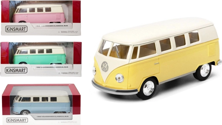 Volkswagen Bus classico 1962 1:32 modello in metallo PULL-BACK