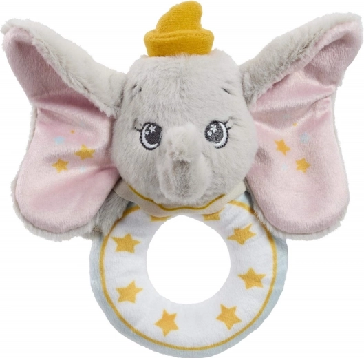 Sonaglio di peluche DISNEY DUMBO con anello da presa