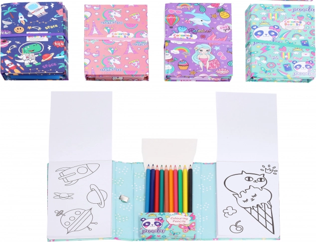 Libri da colorare da viaggio con pastelli 2×30 fogli