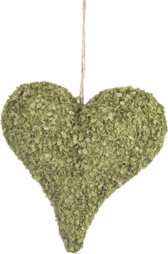 Cuore decorativo sospeso in plastica verde