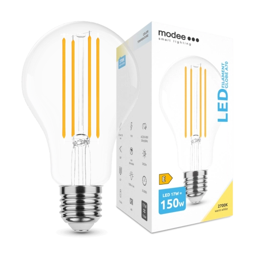 Modee Smart Lighting Lampadina a filamento LED Globe E27 17 W bianco caldo