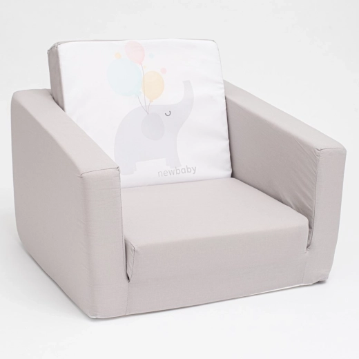Poltroncina trasformabile per bambini New Baby Elephant grigia