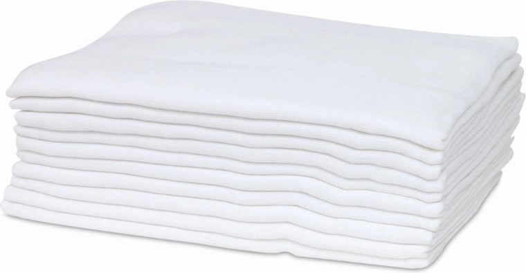 FreeON Bubaba pannolini in stoffa 80 × 80 cm bianchi (10 pz)