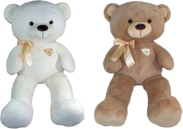 Orso di peluche con fiocco alto 75 cm - 1 pezzo
