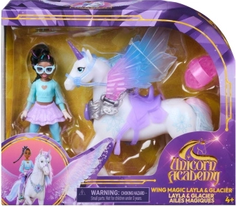 Unicorn Academy Magia delle ali Layla e l'unicorno Glacier con accessori