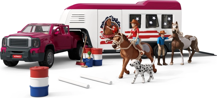 Schleich Horse Club veicolo Lakeside con rimorchio per cavalli