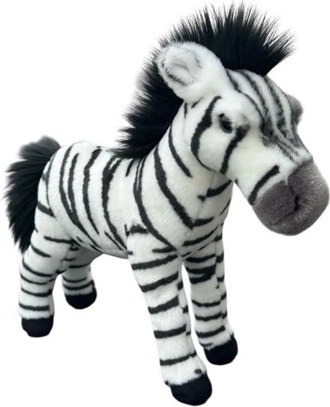 Zebra di peluche in piedi 30 cm