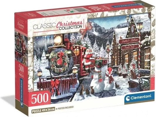 Puzzle Clementoni Christmas Collection 500 pezzi – Stazione ferroviaria