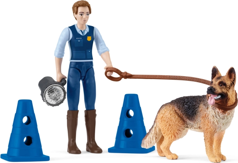 Set di gioco tascabile Schleich – intervento della polizia con cane