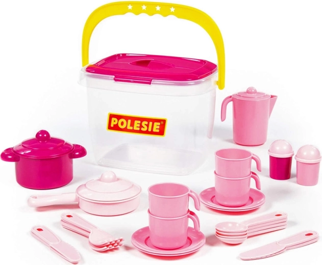 Set da tè per quattro in scatola