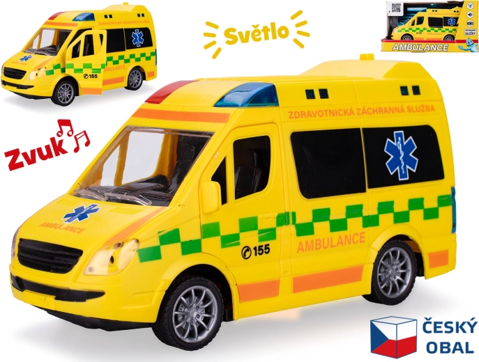 Auto ambulanza CZ 1:20 con luci e suoni a retrocarica