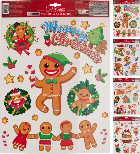 Decorazione scintillante per finestra in polipropilene, mix di motivi