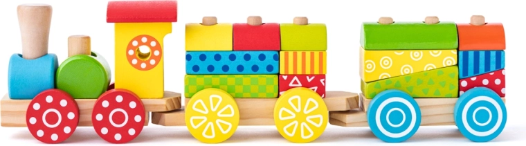 Trenino stampato per lo sviluppo della motricità