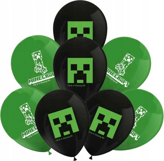 Palloncini gonfiabili Procos Minecraft 28 cm (8 pz)