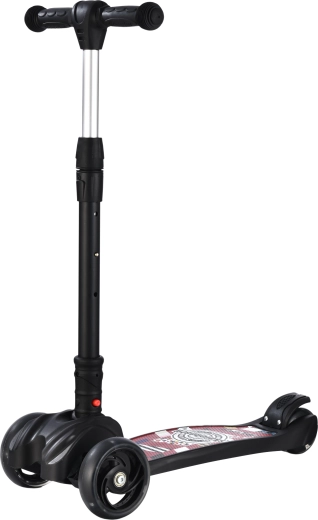 Monopattino a tre ruote per bambini con ruote luminose Sparkys nero