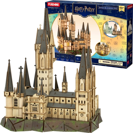 Puremind Harry Potter puzzle 3D in legno – Torre di Astronomia di Hogwarts (DIY)